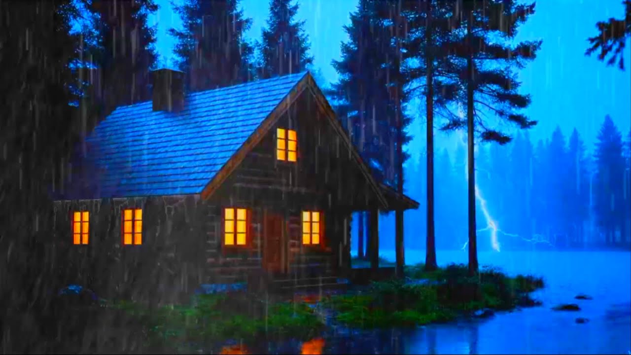 Gentle Night Rain & Thunder | Calming Storm Sounds for Sleep, Relaxation, and Focus