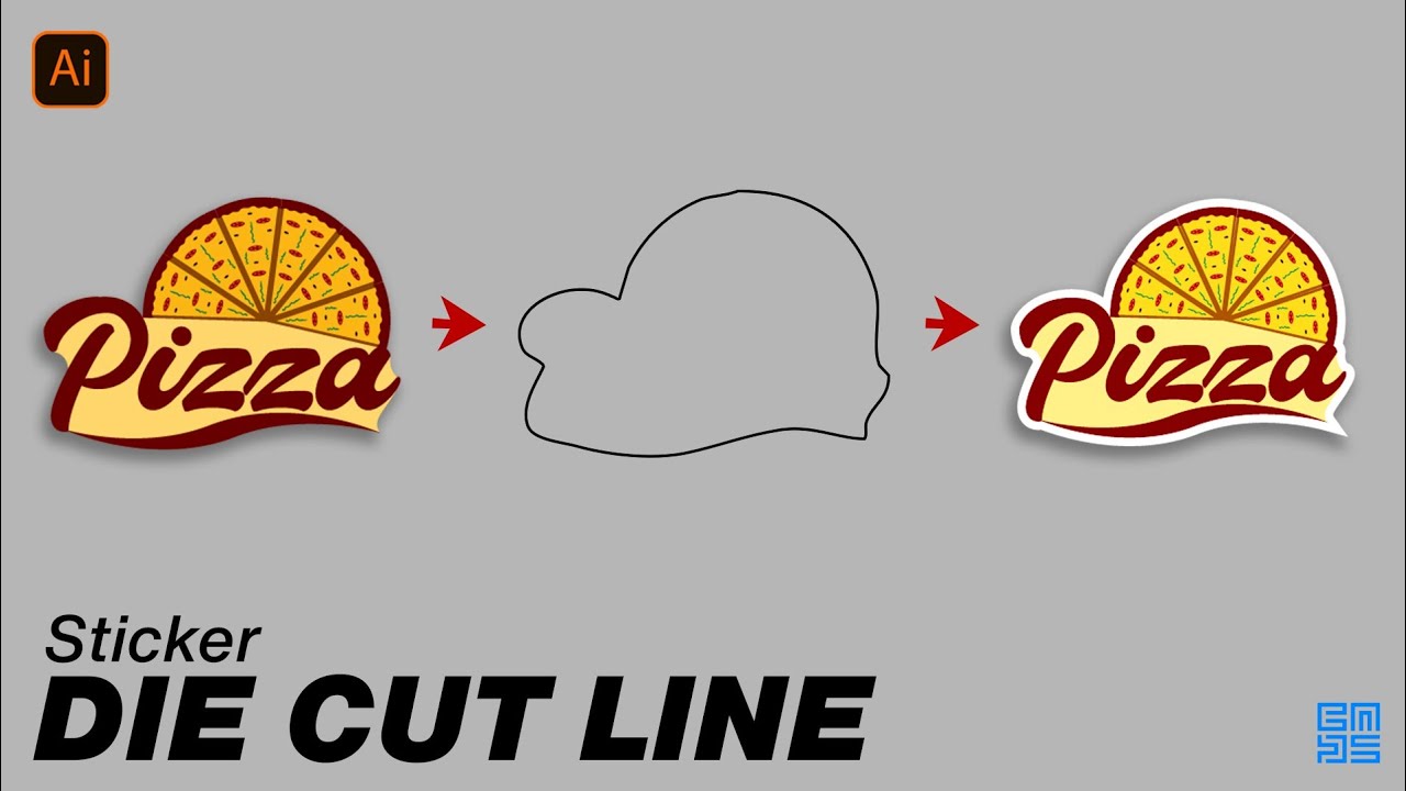 Sticker die cut line ILLUSTRATOR in HINDI / हिंदी में