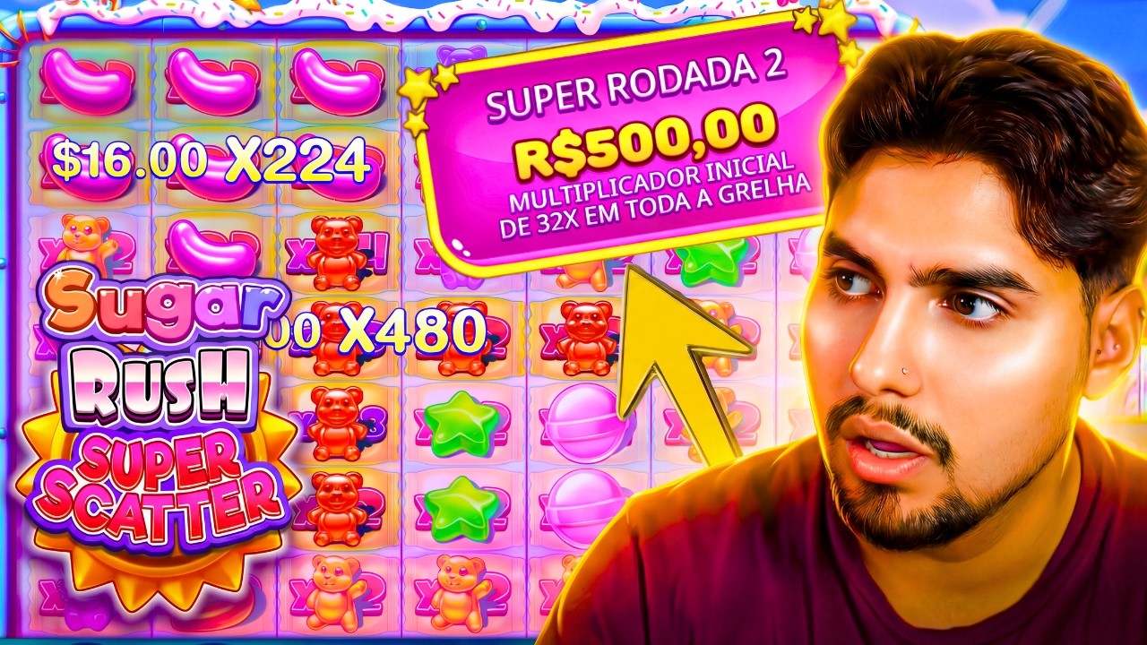 R$50 REAIS POR UM GIRO? 😱 TESTEI A SUPER RODADA 2 DO SUGAR RUSH!
