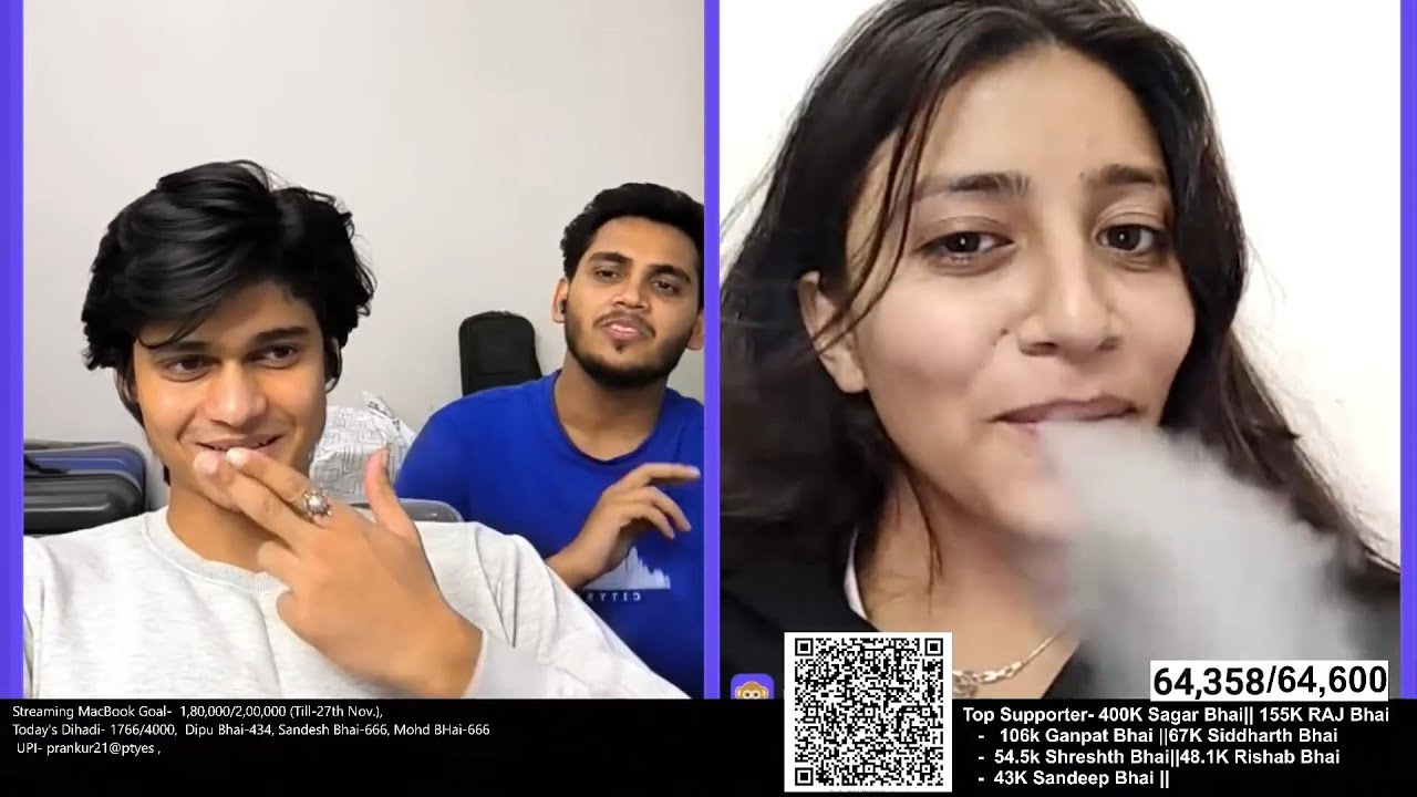 Naughty Talk with Smoker Girl 🚬👀 on Monkey Chat Live Video | Prankur Rajput | Lord Kaos 🥵