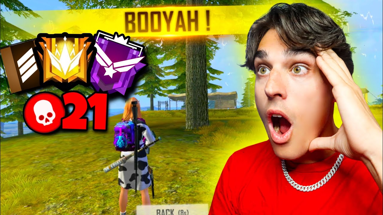Dropping 21 Kills in My FIRST RANKED Game - Free Fire English Gameplay