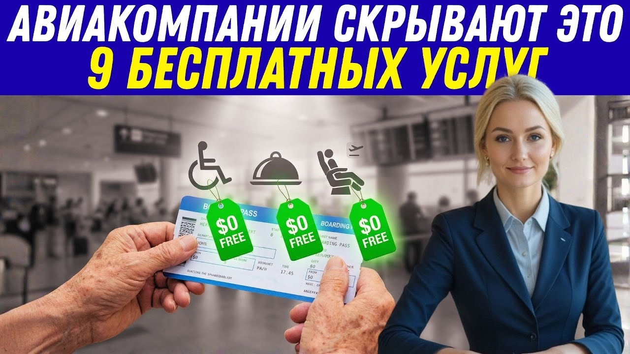 Пассажирам 60+: Авиакомпании Скрывают От Вас Эти 9 БЕСПЛАТНЫХ Услуг [Original]