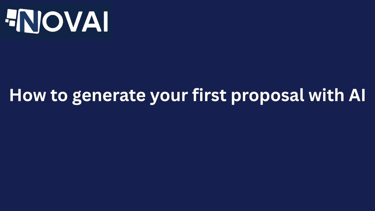 Generate your first proposal with AI