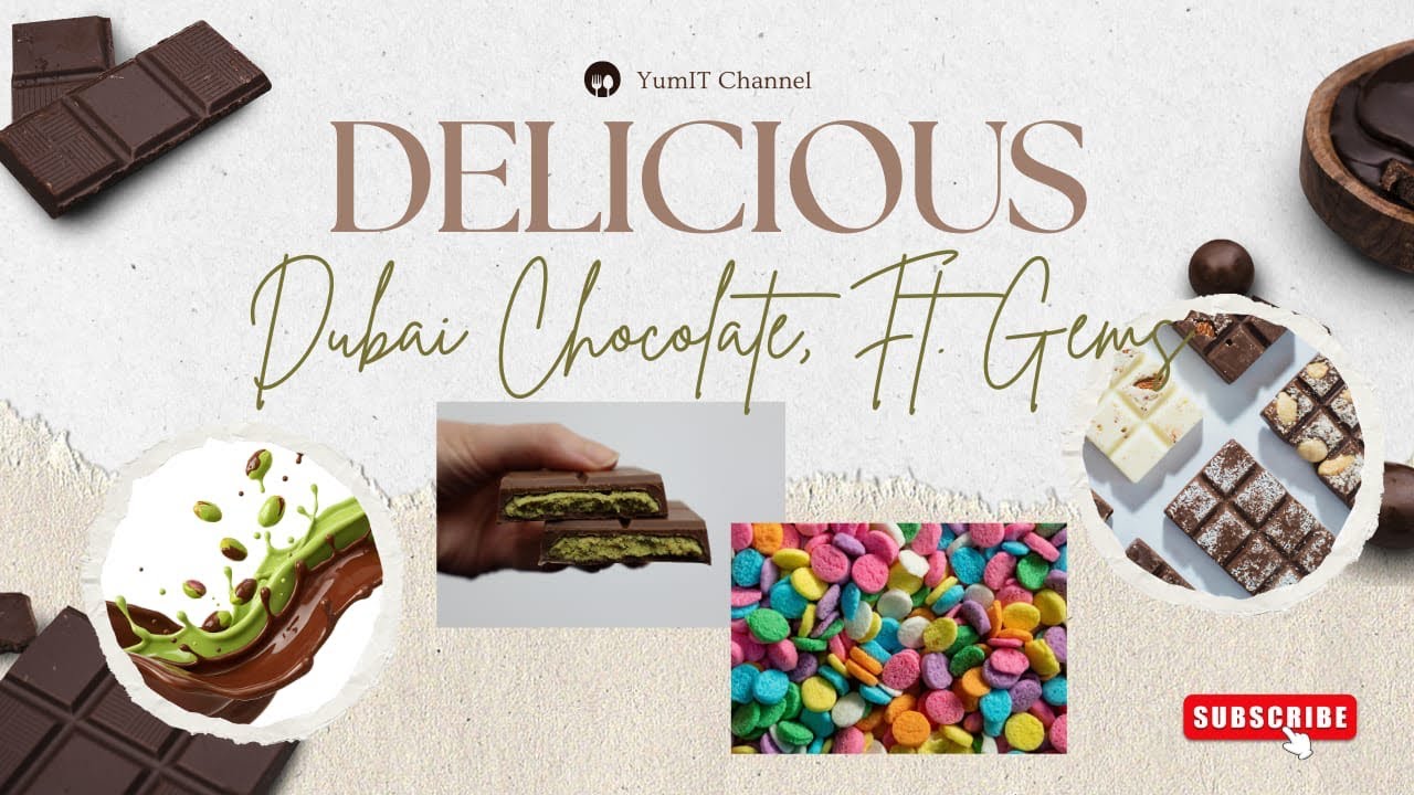 Dubai Chocolate 🍫, Ft. Gems 🎀✨  #asmr #asmrsounds #chocolate #satisfying #trending 