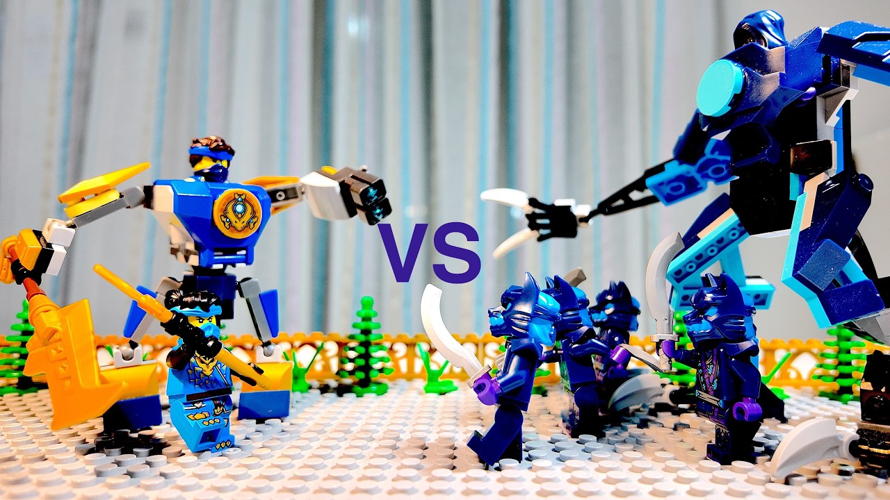 Jay and Nya VS wolf mask warriors | epic ninjago battle