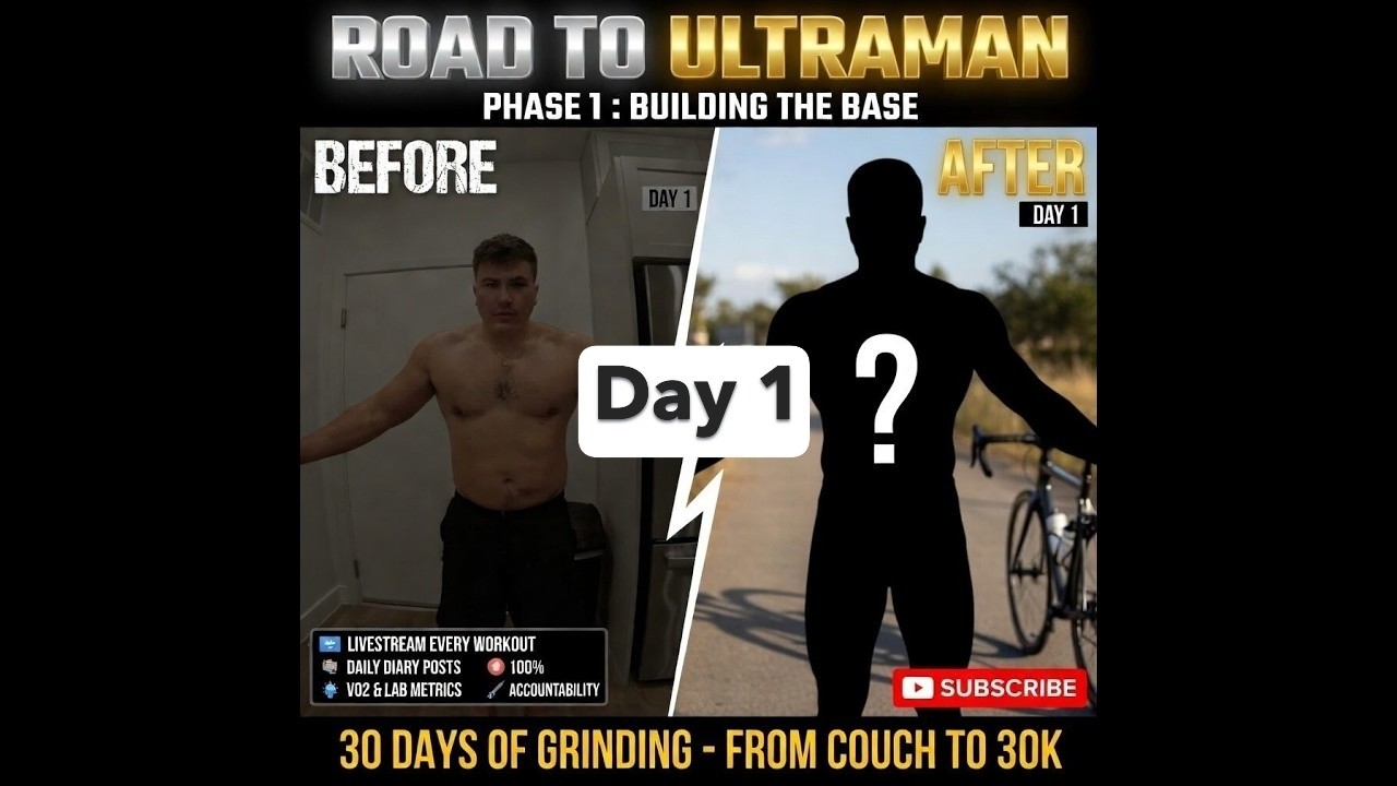 [LIVE] Couch to 30K in 30 Days (Goggins Style) | Day 1, Session 1/3 Bike (3/9)