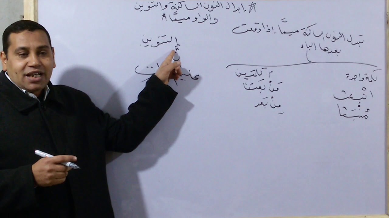 صرف 3 ثانوي ازهر ابدال النون الساكنة  والواو ميما شرح الأستاذ طلعت أحمد صابر