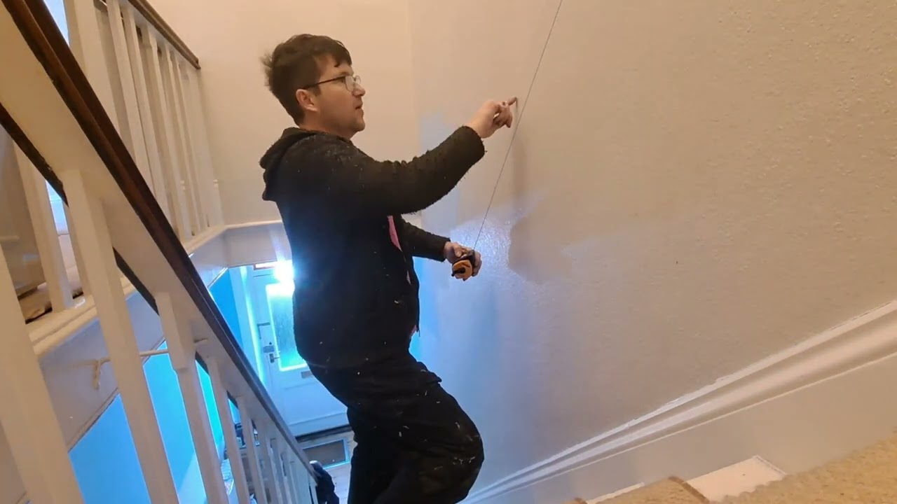 HOW TO INSTALL MDF WALL PANELING on a staircase
