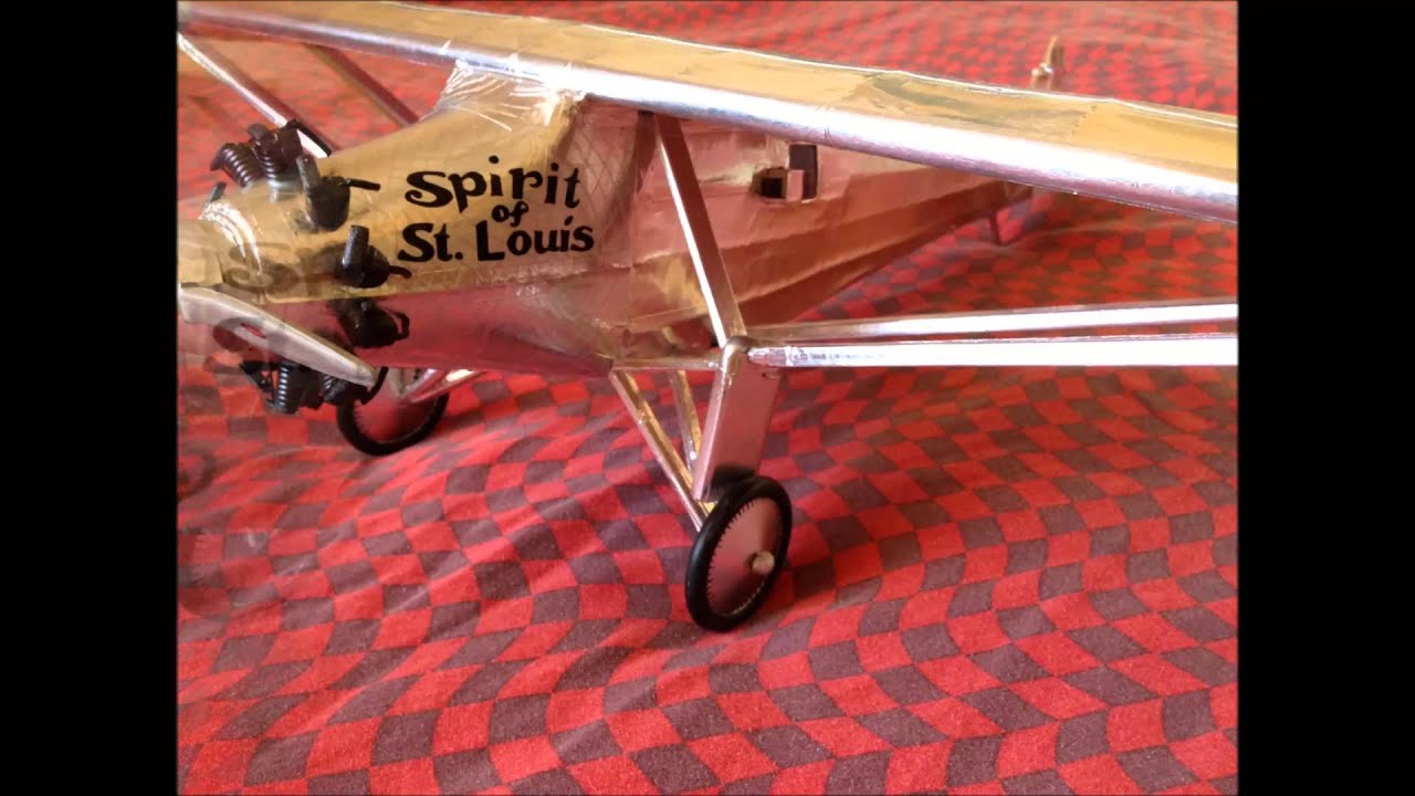 Spirit of St Louis. Aluminium & balsa aircraft.