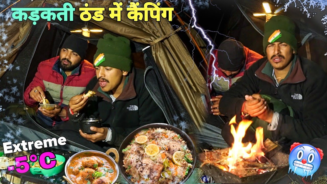 Winter -5&deg;C Camping with Friends In Extream Cold Camping In india | Unknown Dreamer 