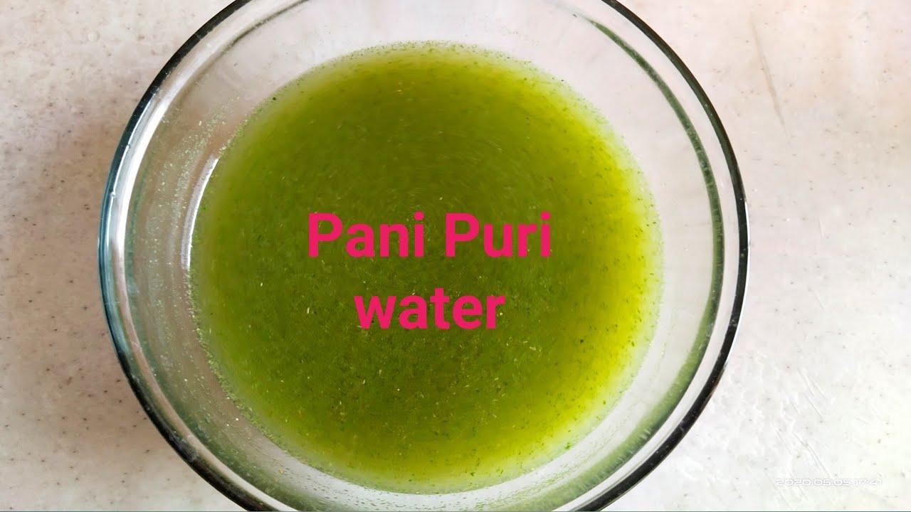 Pani puri water recipe||mint water for pani poori
