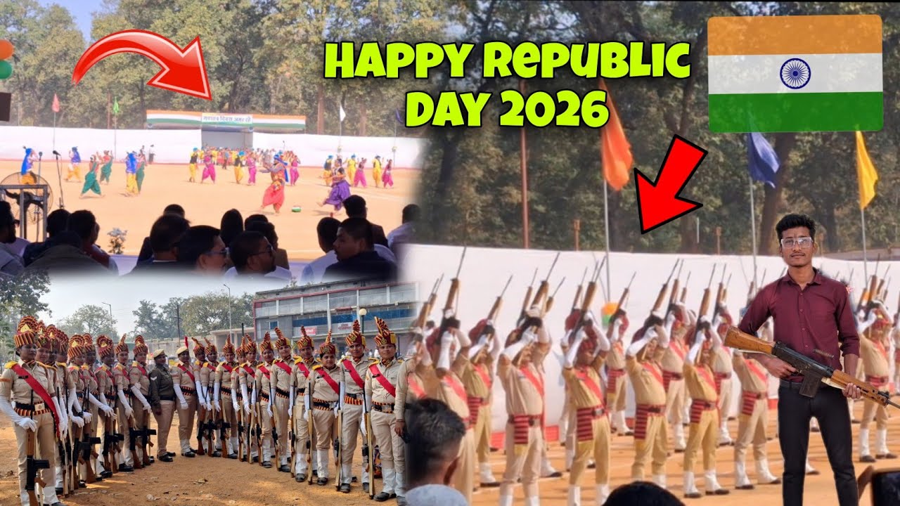 Happy Republic Day 2026🇮🇳❤️|| गणतंत्र दिवस 🇮🇳 Gariyaband Police Ground 🥷 Digne Netam Vlogs 