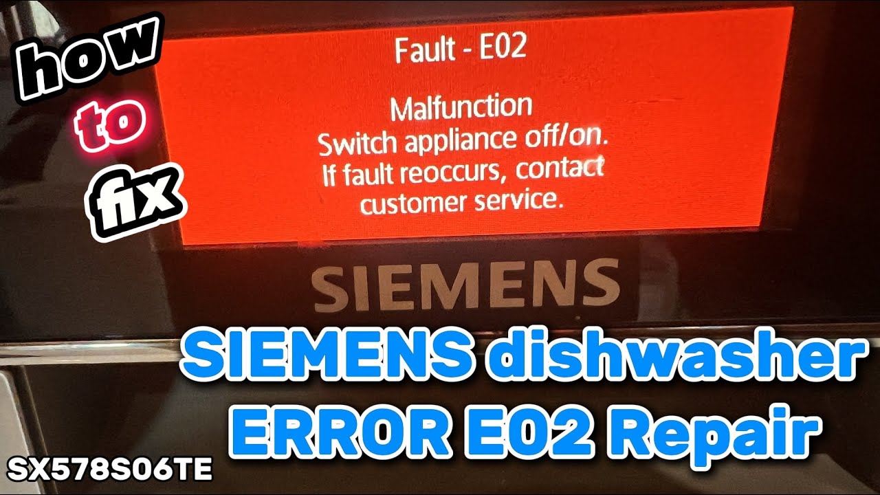 Устранена ошибка E02 посудомоечной машины Bosch - Siemens. Разборка и ремонт. SX578S06TE 00658791