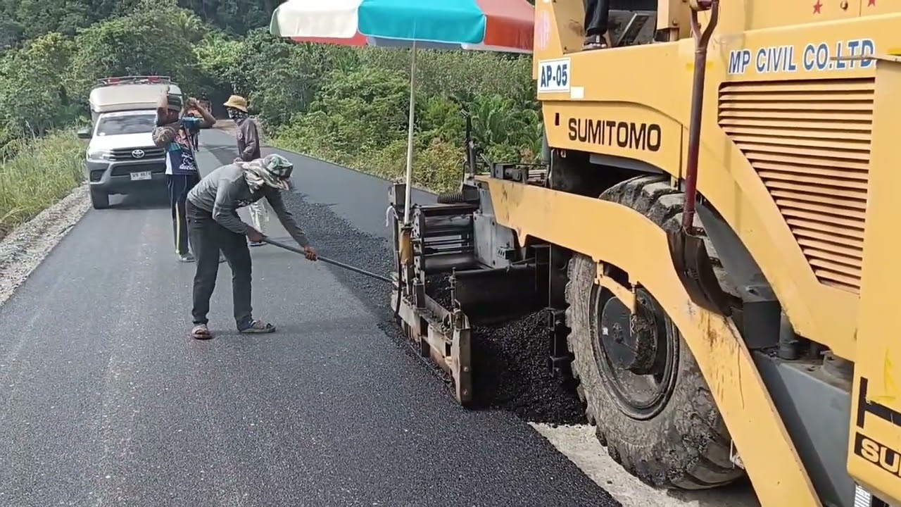 #ทำถนน #เครื่องจักรหนัก 