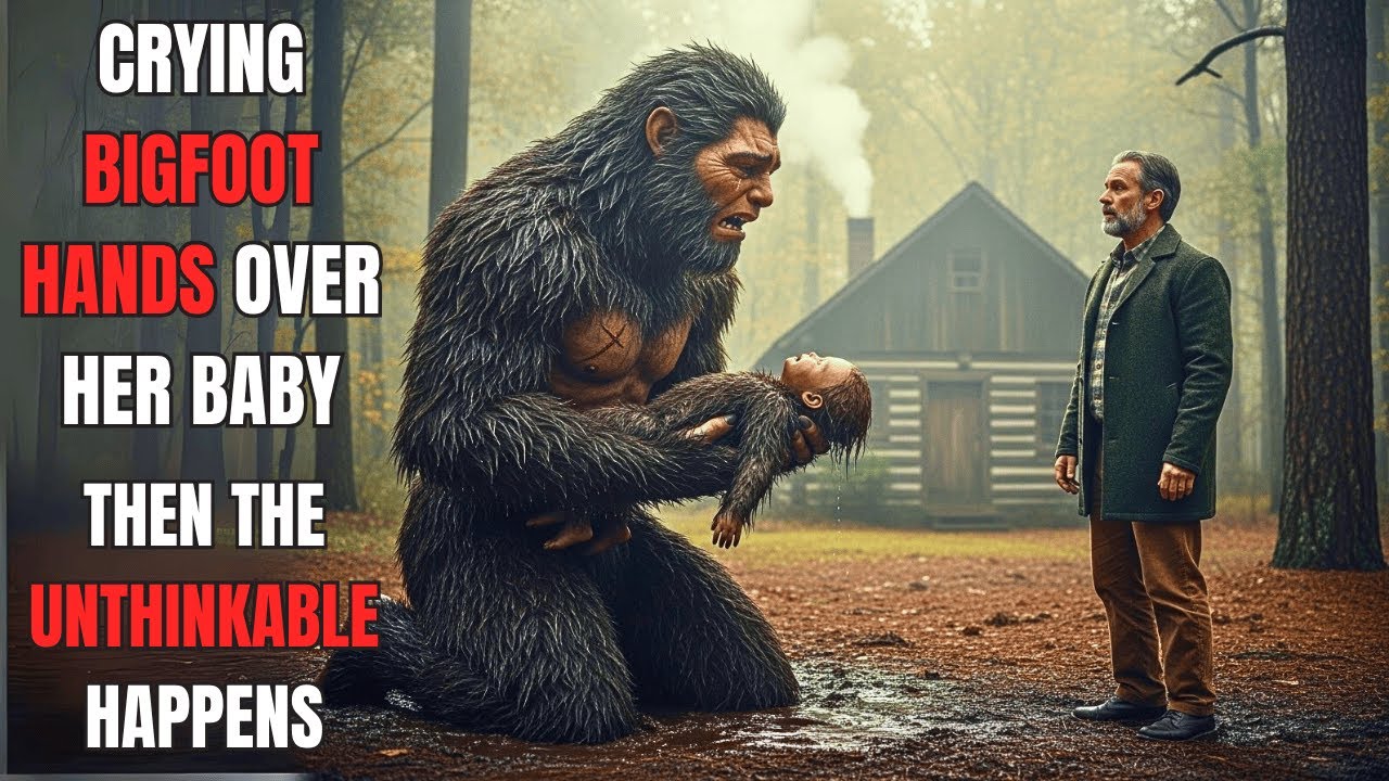 Man Lets Freezing Bigfoot Mother And Two Baby Bigfoots Into His Home — Then The Unthinkable Happens
