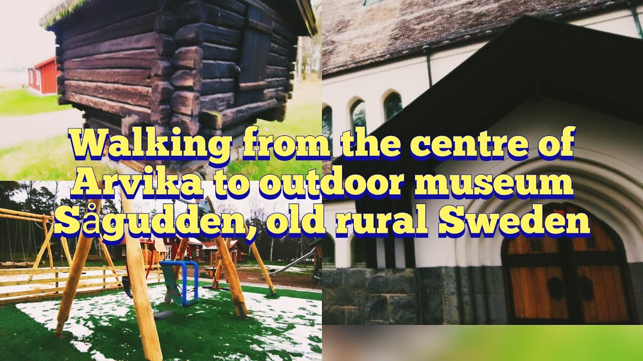 Walking from the centre of Arvika to outdoor museum S&aring;gudden, old rural Sweden