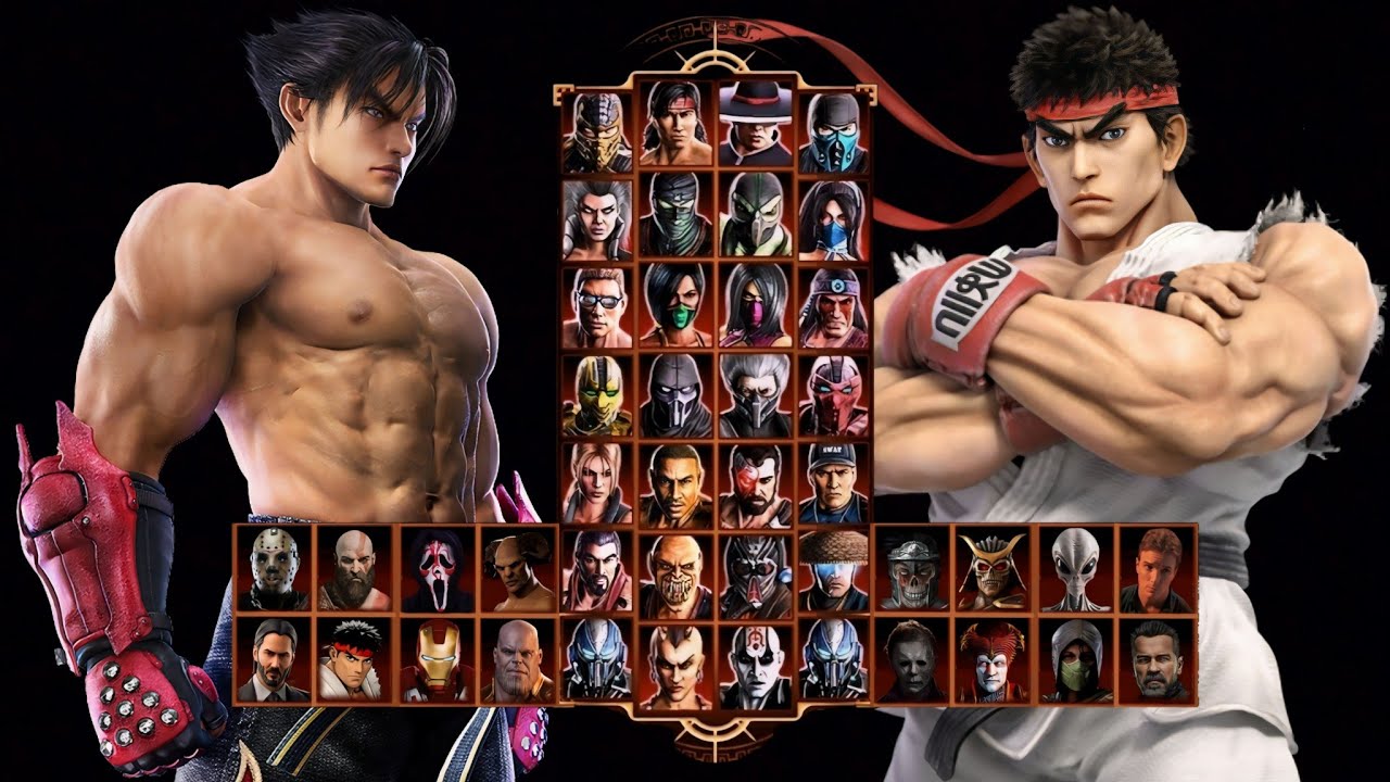 Mortal Kombat 9 - Jin Kazama And Ryu - Expert Ladder - Gameplay @(1080p) 60FPS