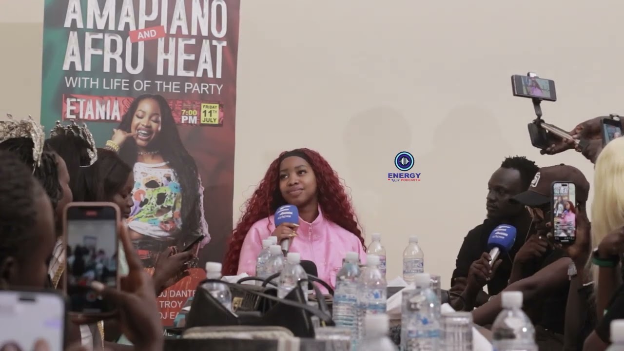 Etania Speaks at press conference ahead of her Amapiano and Afro heart concert in Juba.