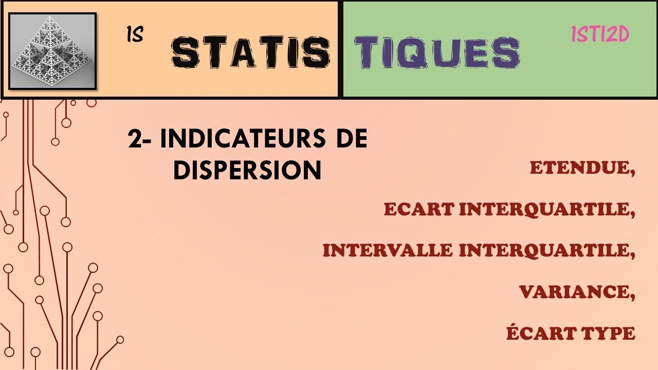 Statistiques - 2.Indicateurs de dispersion