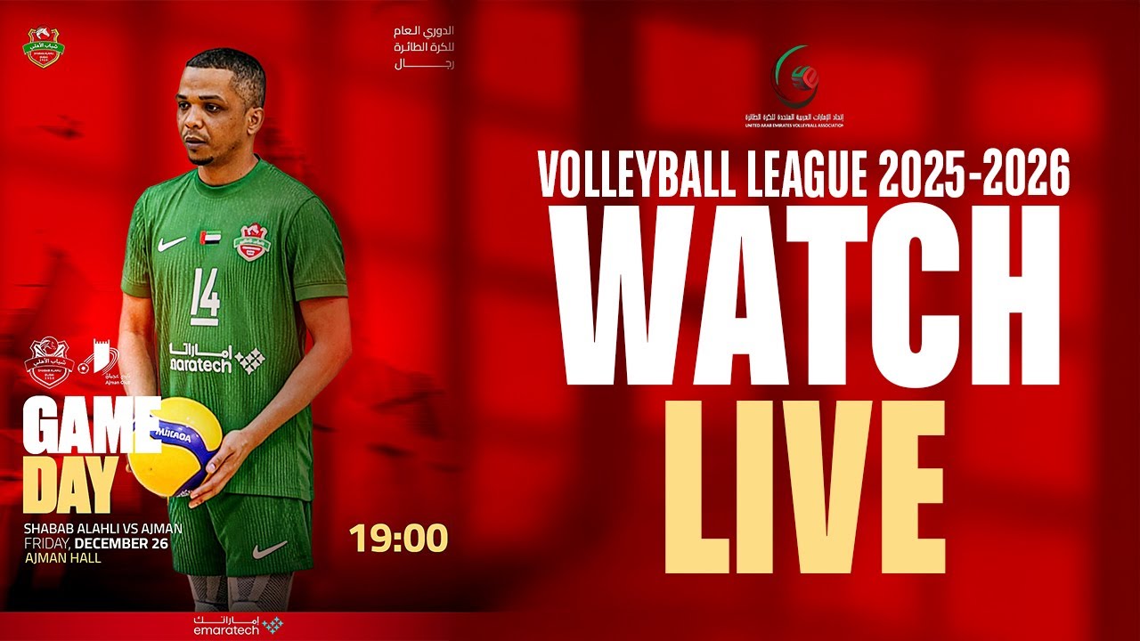 FULL GAME - AJMAN vs SHABAB ALAHLI DUBAI | UAE VOLLEYBALL MEN's LEAGUE 2025-2026