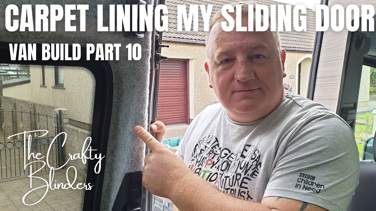 selfbuild campervan crafter sprinter | auto trim a sliding door | van build |10| the crafty blinders