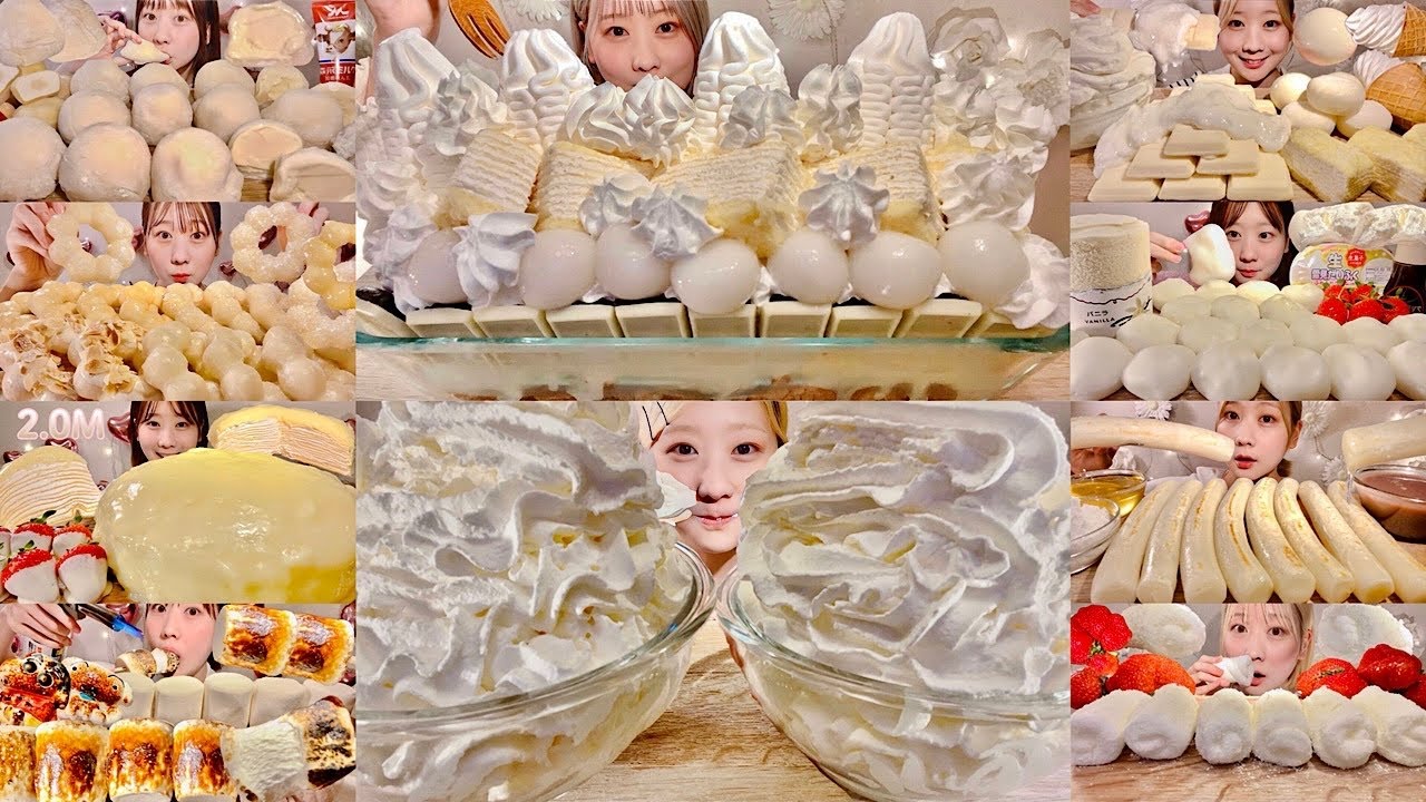 ASMR Эстафета！Выпуск Мир Снега – Коллекция Белых Десертов