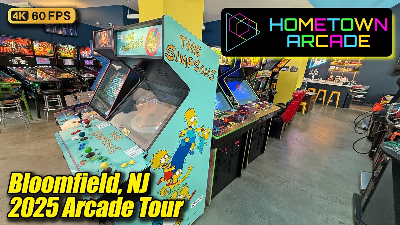 Hometown Arcade retro arcade tour (Bloomfield NJ), new May 2025 full 4K walkthrough