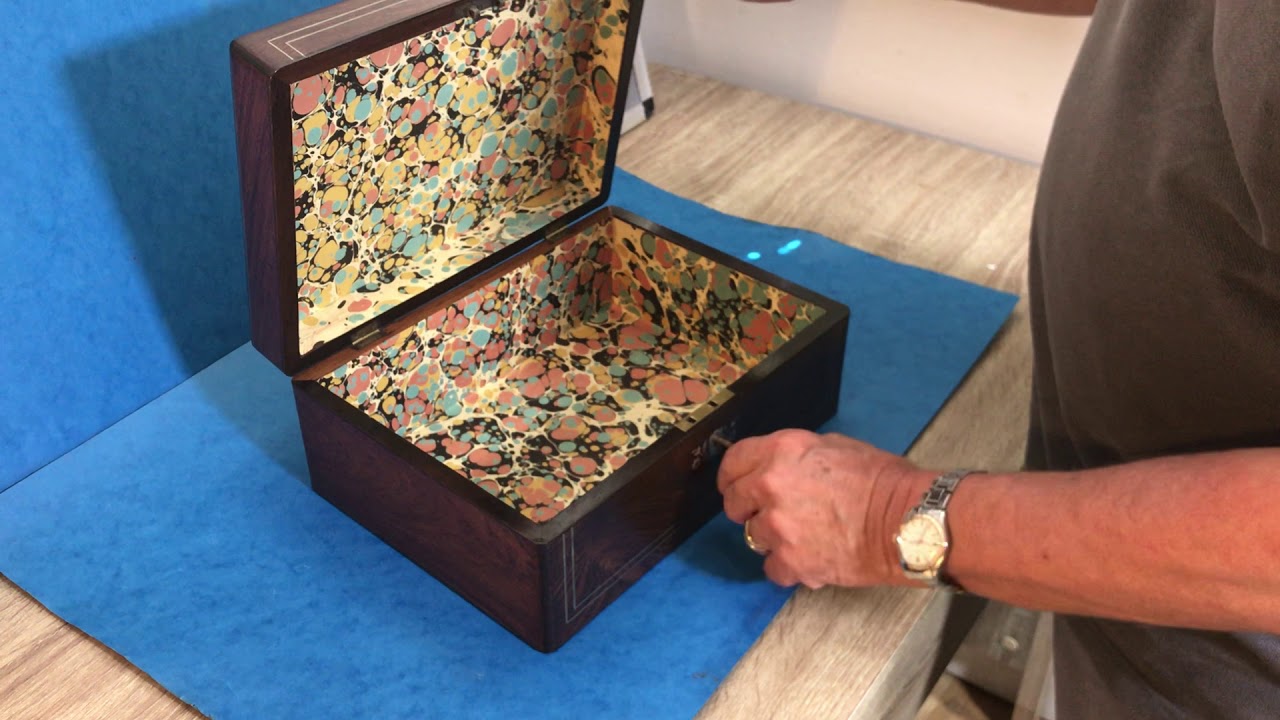 William IV Rosewood Inlaid Jewellery Box.