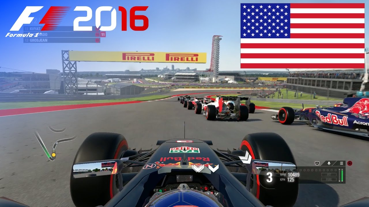 F1 2016 - 100% Race at Circuit of the Americas, USA in Ricciardo's Red Bull