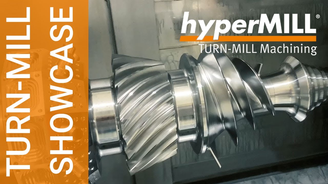 hyperMILL TURN-MILL Machining: Multiblade/Turn-Mill Demo | Mazak