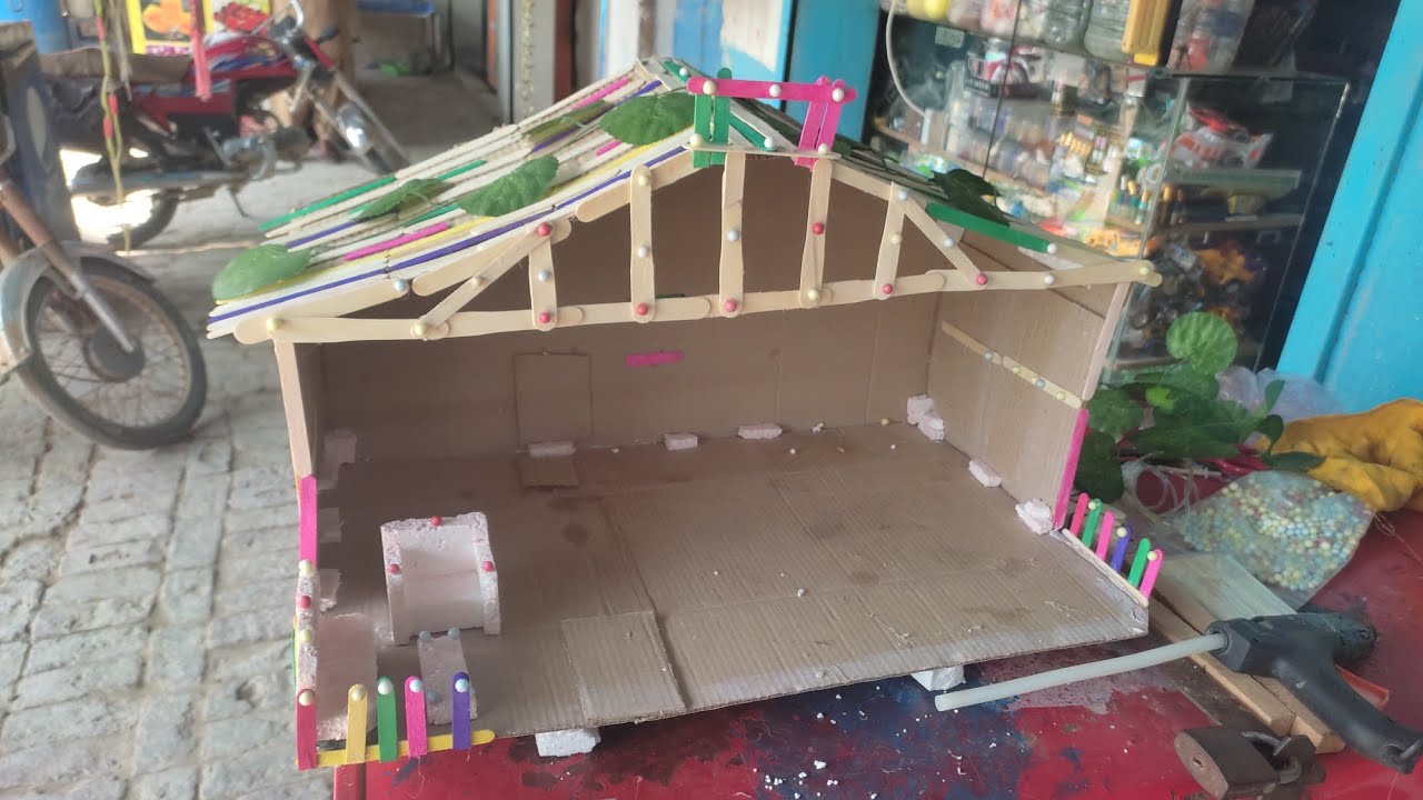 Mini Car Garage Model | Handmade Parking Garage for Toy Cars | Creative Craft Idea😱😱😱😱😱😱😱😱😱💗💗💗💗💗💗💗