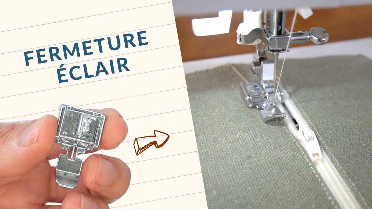 Comment coudre un zip et utiliser le pied pour fermeture éclair - Technique couture