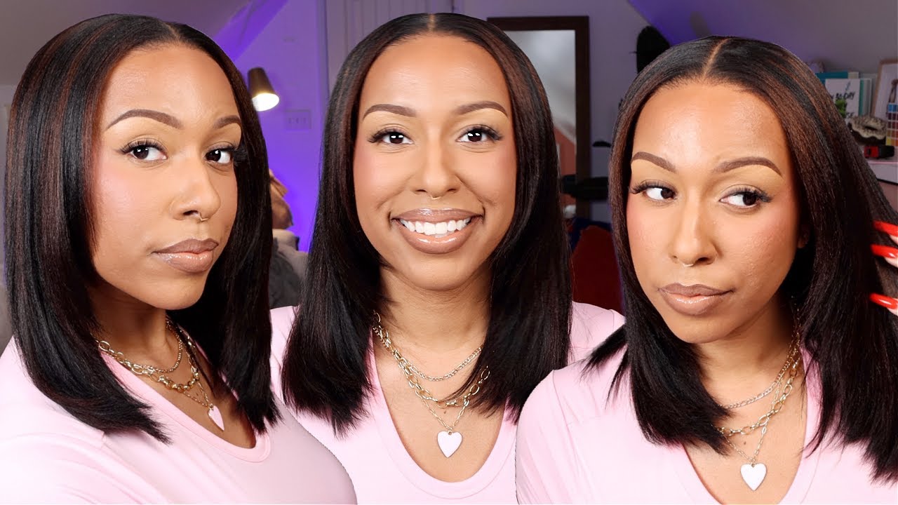 LAYERED BROWN HIGHLIGHTED GLUELESS YAKI CLOSURE WIG! | EVERYDAY WIG | FT. ASHIMARY