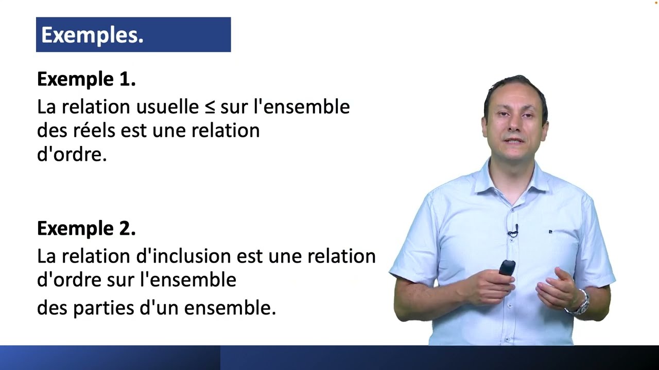 Relation d'ordre dans un ensemble (introduction)