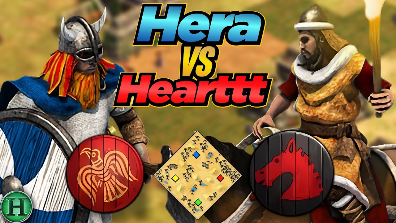 Vikings vs Huns | 1v1 Arabia | vs Hearttt | AoE2