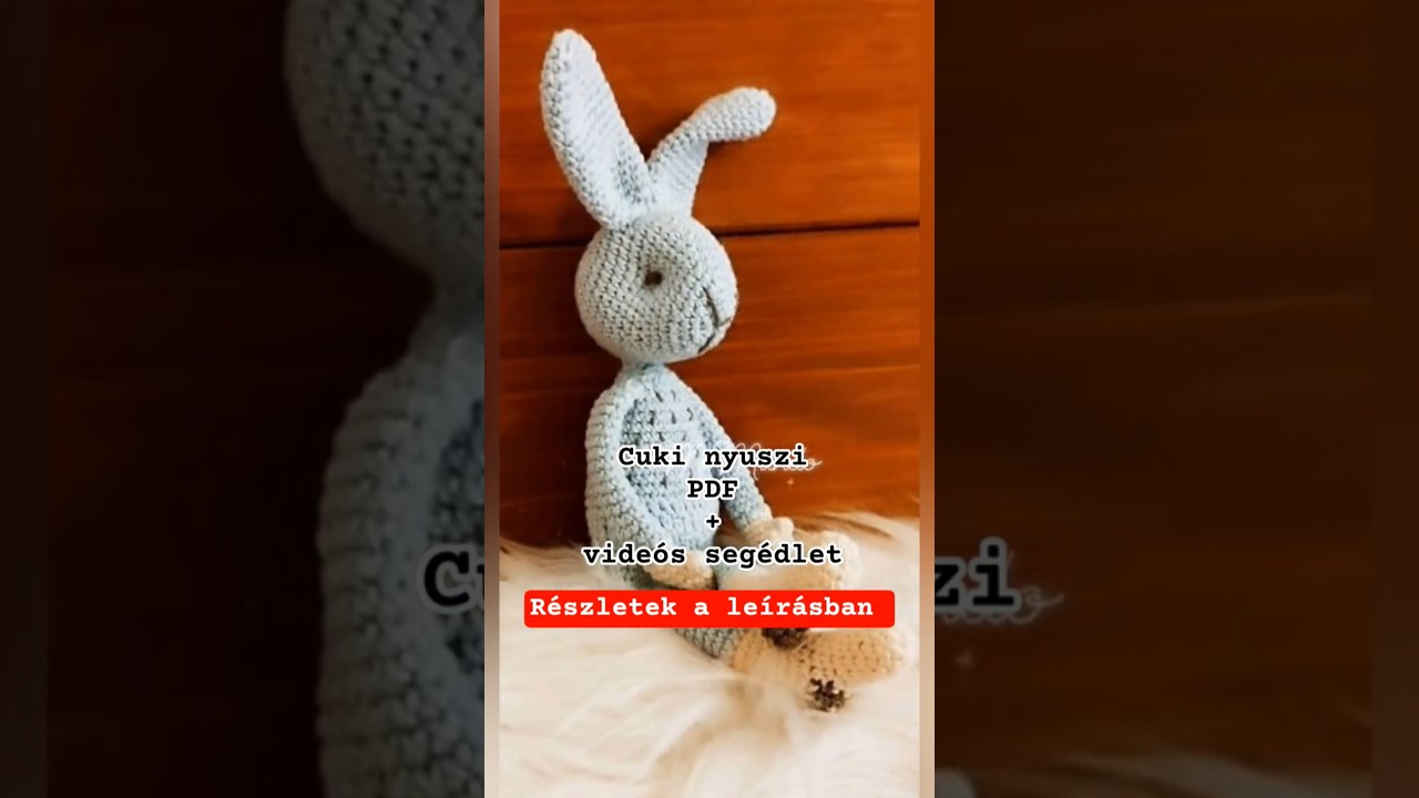 🧶🐇 Схема вязания крючком милого зайчика в формате PDF 🐇