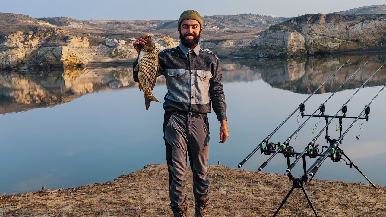 شوي سمك الكارب في البرية | رحلة صيد مليئة بالمتعة والإثارة