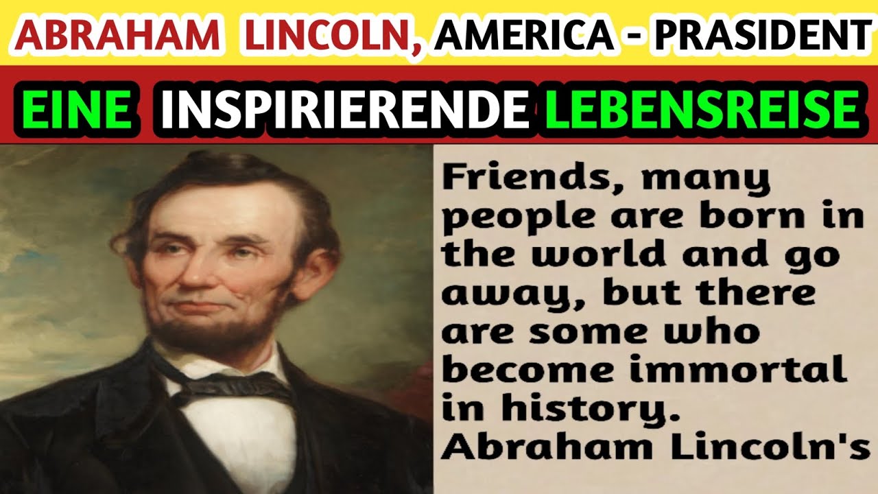 ABRAHAM  LINCOLN, AMERICA - PRASIDENT. LEARN ENGLISH THROUGH. YOUR ENGLISH IMPROVE. @EnglishAvenue.