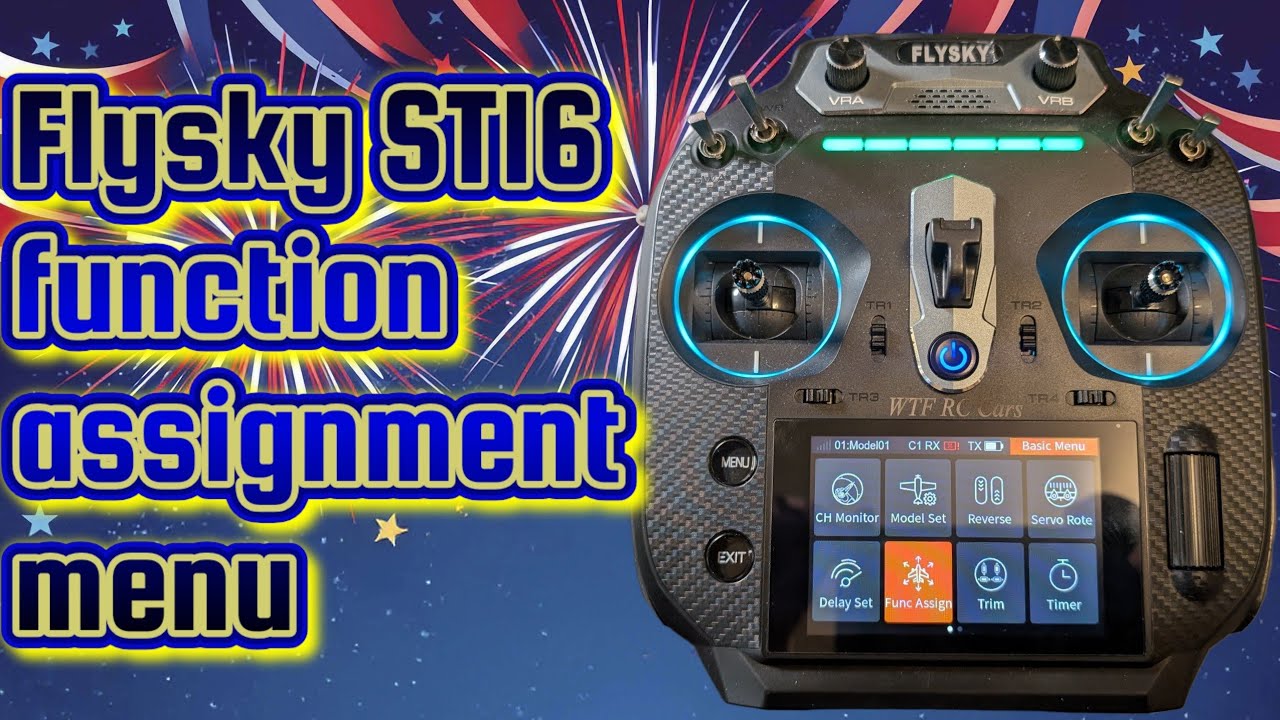 Меню назначения функций Flysky ST16