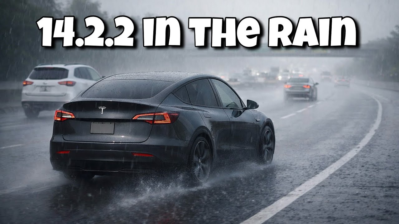 FSD 14.2.2 First Drive In The Rain!