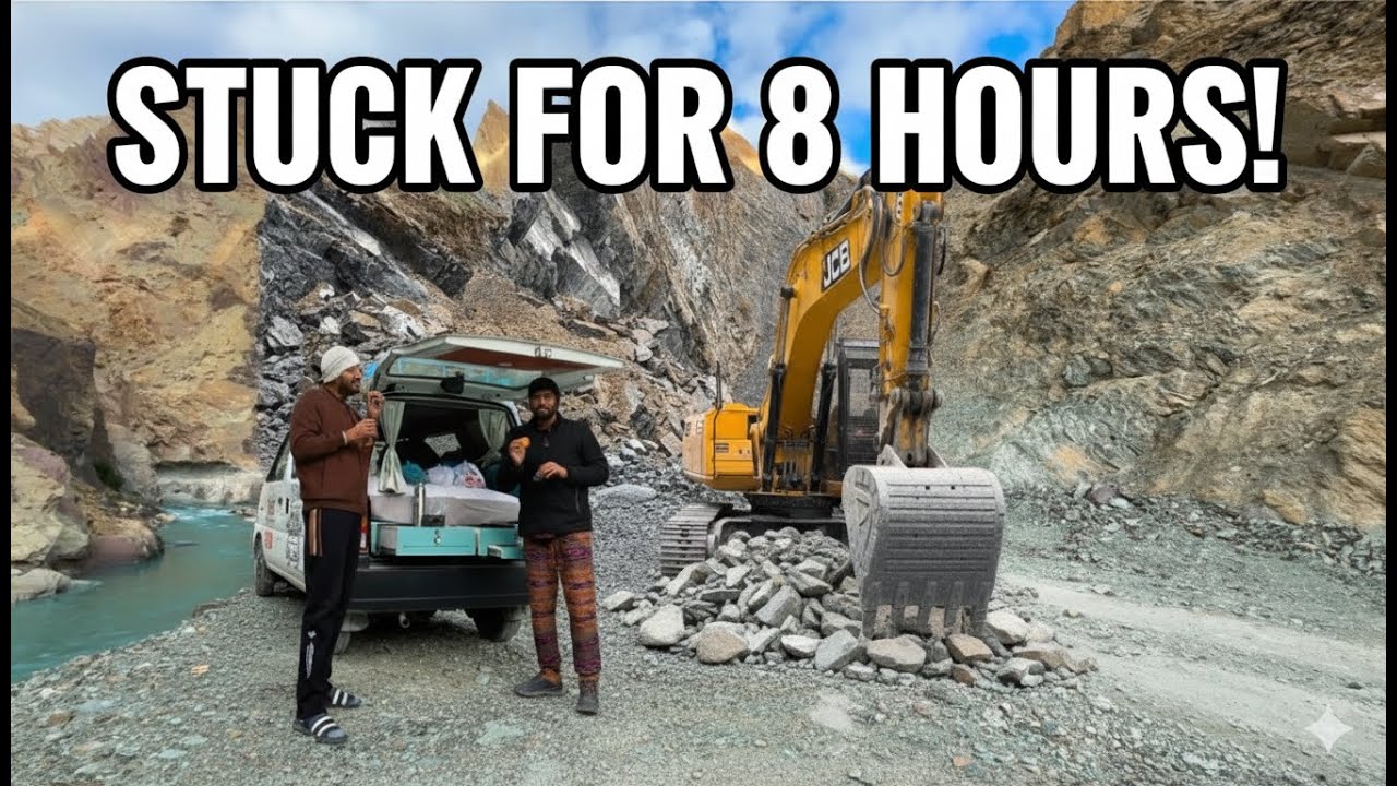 EP - 02 | Leh से Zanskar के रास्ते में 8 घंटे फँसा रहा! 😱 | Vanlife in Ladakh #vanlife #travel