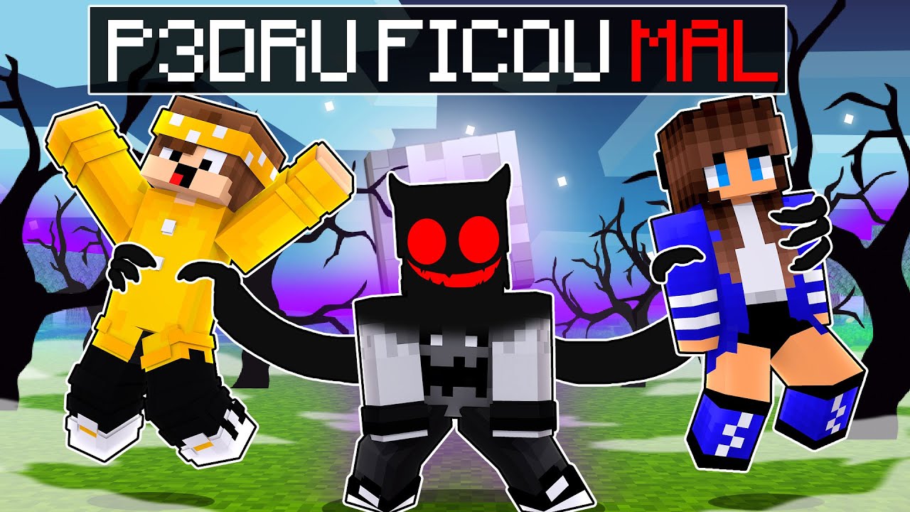 Virei O P3DRU DO MAL entrou no Minecraft e ATAQUEI meus amigos!