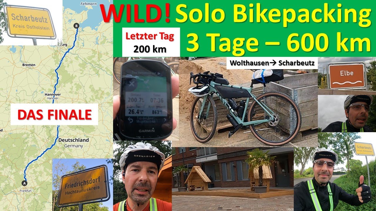 Das Finale! Tag 3 - 200 km - Solo Bikepacking - 3 Tage & 600 km von Hessen an die Ostsee