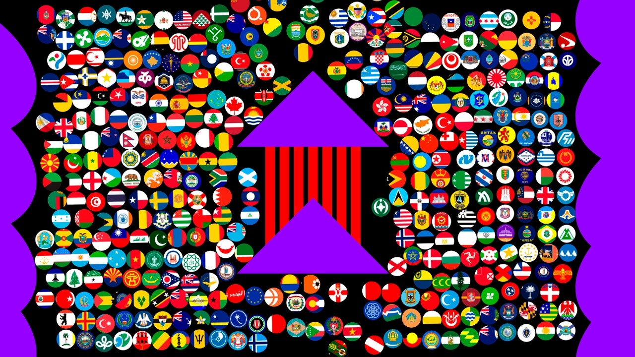 New UpDown Counrtries Marble Race In Algodoo