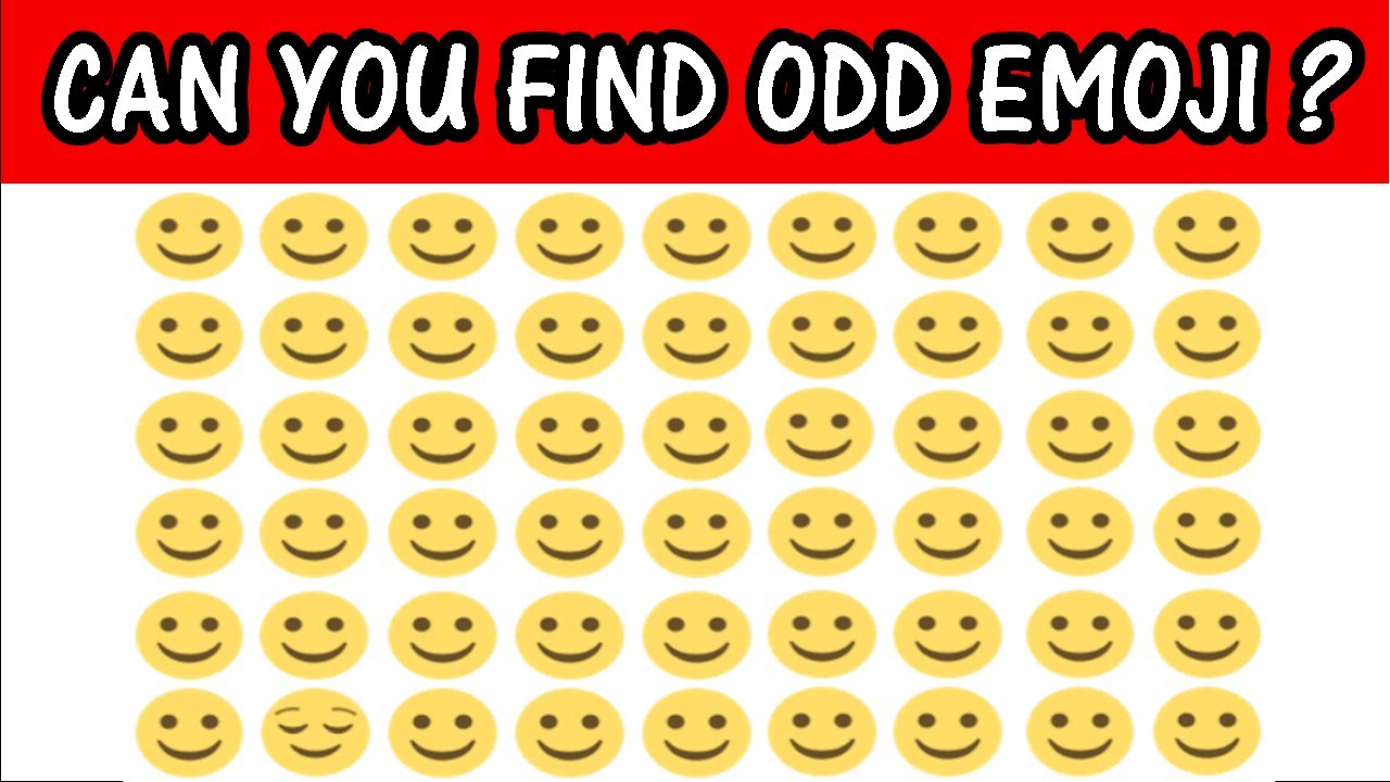 Can you find Odd Emoji Out ? DIFFICULTY : high | Spot The Odd Object Out | Emoji Games, Emoji Quiz