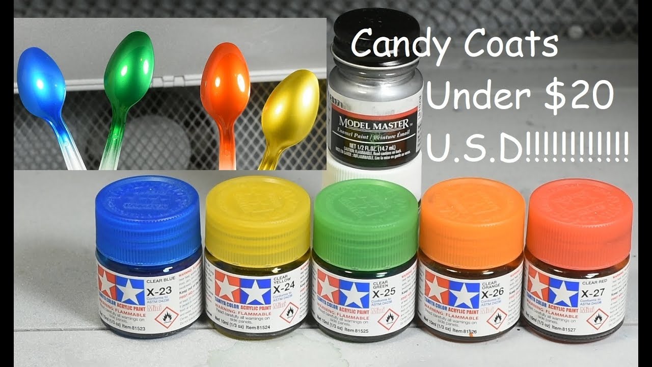 Gunpla Candy Finishes with Tamiya Clears and Model Master Enamel for under $20