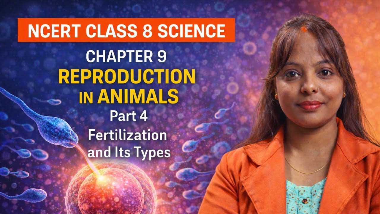 NCERT class 8 science chapter : 9 reproduction in animals part 4 fertilization and its type