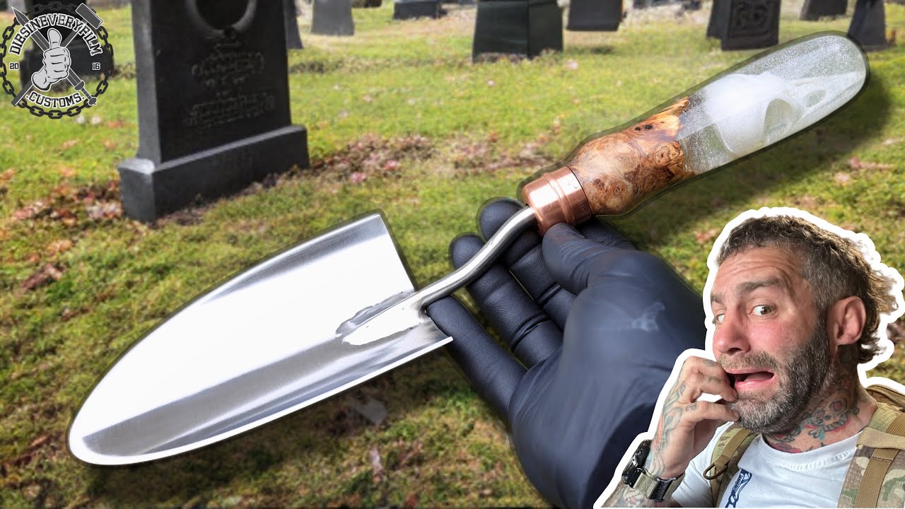 Making A Garden Trowel with A Bird Skull - Pet Cemetery Tool