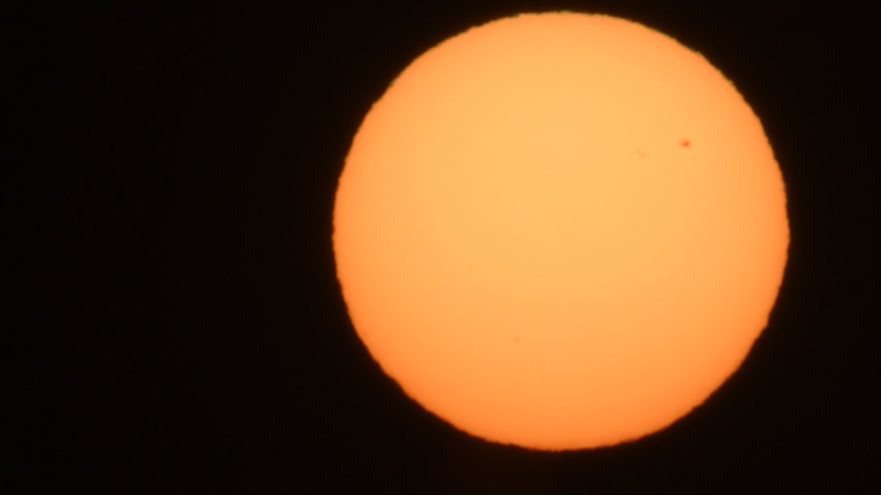 Sunrise with sunspots in Falkensee, Brandenburg near Berlin Spandau Germany on April 21, 2023