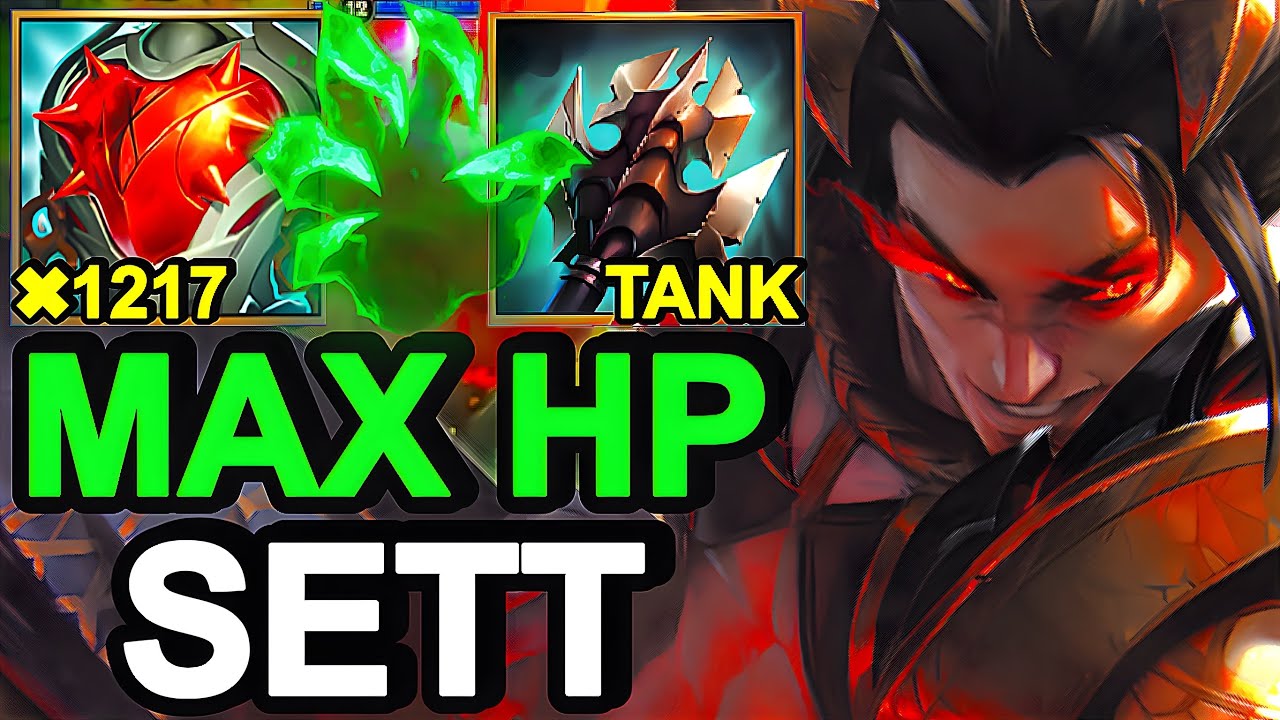 Wild Rift China Sett Top - New OP Skin - Max Tank Sett Build Runes - Heartsteel Broken OP Item